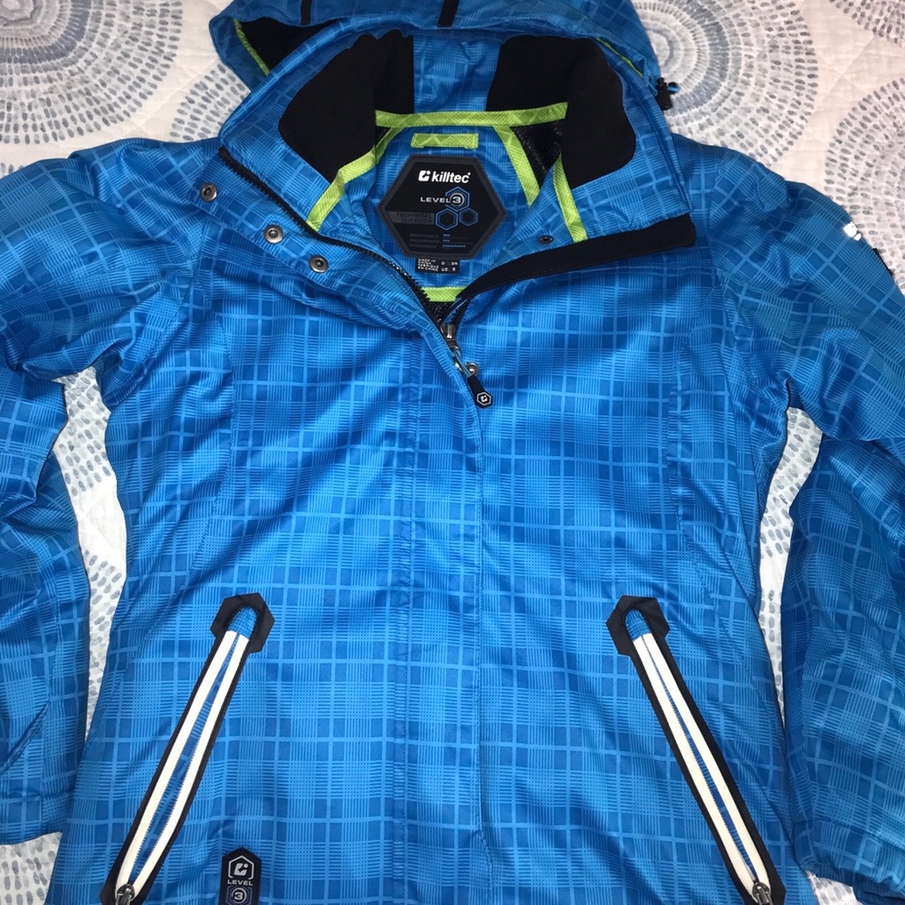 Killtec Level 3 Ski Jacket Euc Blue Plaid Gorgeous - image 1